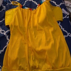 NWT Yellow Lane Bryant Swim Top